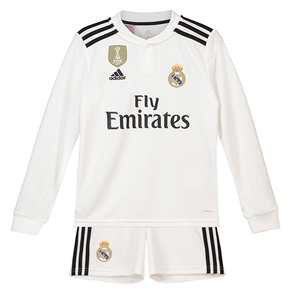 Trikot Real Madrid Heim Ml Kinder 2018-19 Weiß Fussballtrikots Günstig